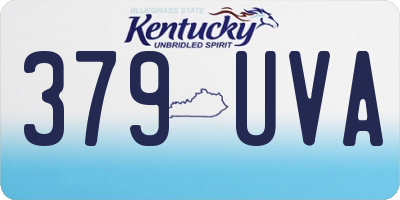KY license plate 379UVA