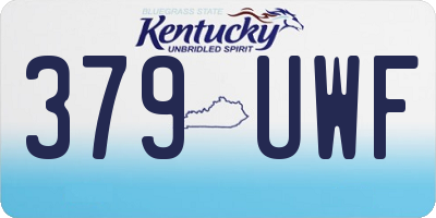 KY license plate 379UWF