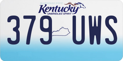 KY license plate 379UWS