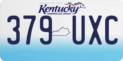 KY license plate 379UXC