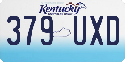 KY license plate 379UXD