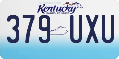 KY license plate 379UXU