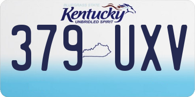 KY license plate 379UXV