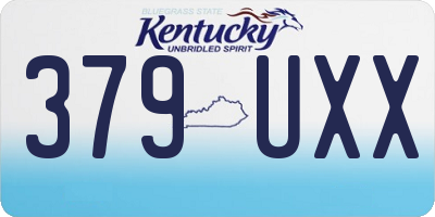 KY license plate 379UXX
