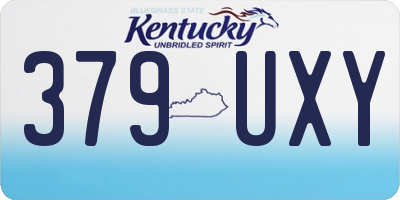 KY license plate 379UXY