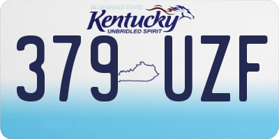 KY license plate 379UZF