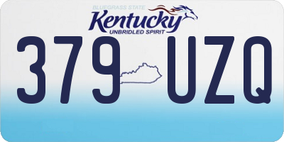 KY license plate 379UZQ