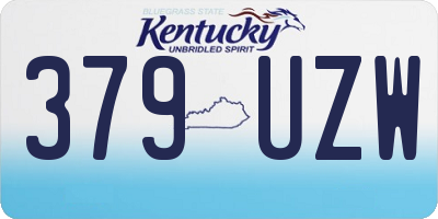 KY license plate 379UZW