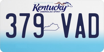 KY license plate 379VAD
