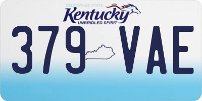 KY license plate 379VAE