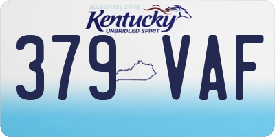 KY license plate 379VAF