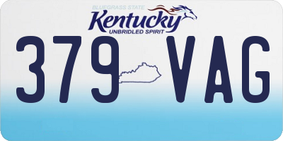 KY license plate 379VAG
