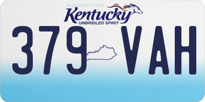 KY license plate 379VAH