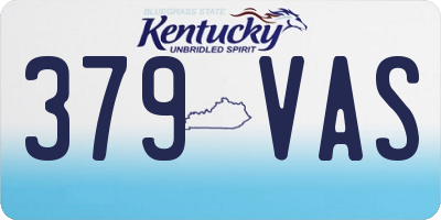 KY license plate 379VAS