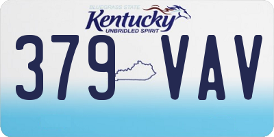 KY license plate 379VAV