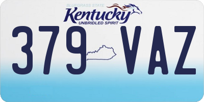 KY license plate 379VAZ