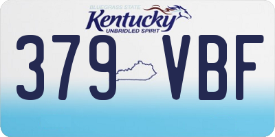 KY license plate 379VBF