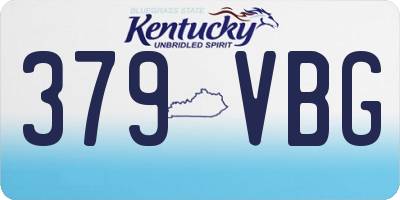 KY license plate 379VBG