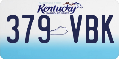 KY license plate 379VBK