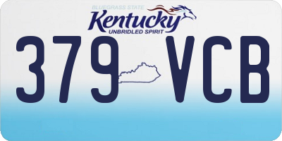KY license plate 379VCB