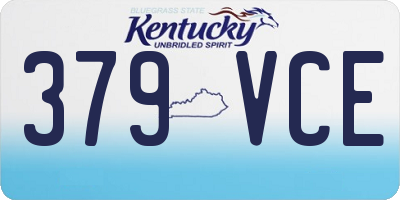 KY license plate 379VCE