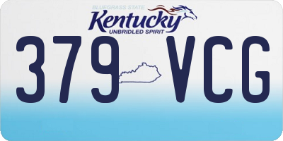 KY license plate 379VCG