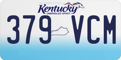 KY license plate 379VCM