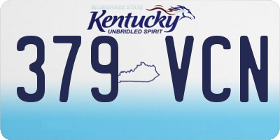 KY license plate 379VCN