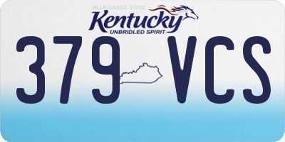 KY license plate 379VCS