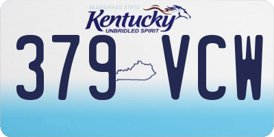 KY license plate 379VCW
