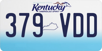 KY license plate 379VDD