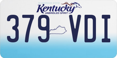 KY license plate 379VDI