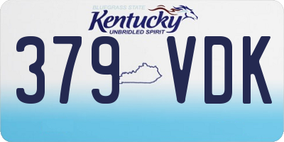 KY license plate 379VDK