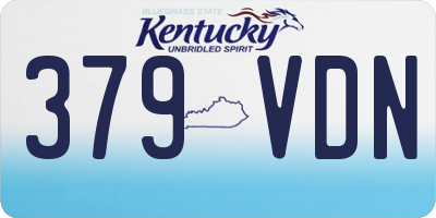 KY license plate 379VDN