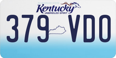 KY license plate 379VDO