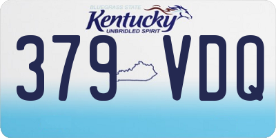KY license plate 379VDQ
