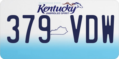 KY license plate 379VDW