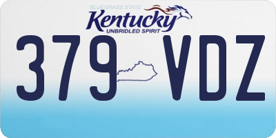 KY license plate 379VDZ