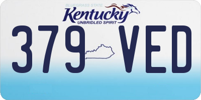 KY license plate 379VED
