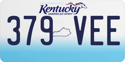 KY license plate 379VEE