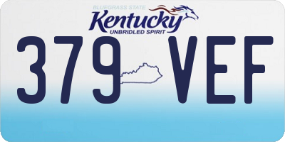 KY license plate 379VEF