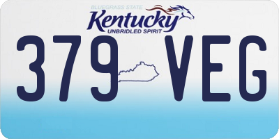 KY license plate 379VEG