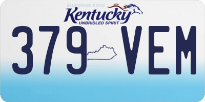 KY license plate 379VEM