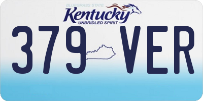 KY license plate 379VER
