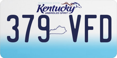 KY license plate 379VFD