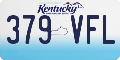 KY license plate 379VFL