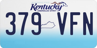 KY license plate 379VFN