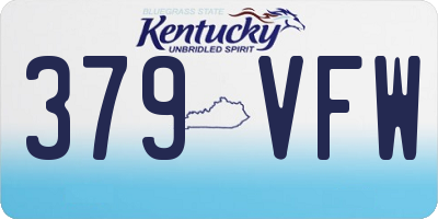 KY license plate 379VFW