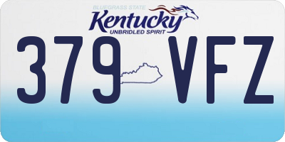 KY license plate 379VFZ