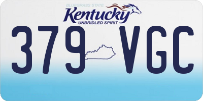 KY license plate 379VGC